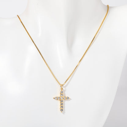 201 Stainless Steel 304 Stainless Steel Cotton Webbing Casual Streetwear Plating Cross Pendant Necklace