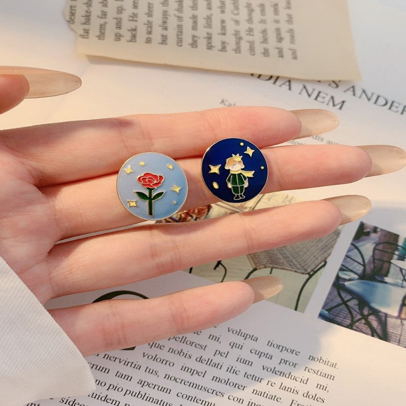 Cute Cartoon Character Alloy Enamel Ear Studs