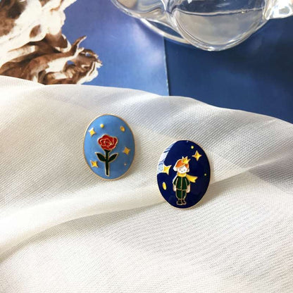 Cute Cartoon Character Alloy Enamel Ear Studs