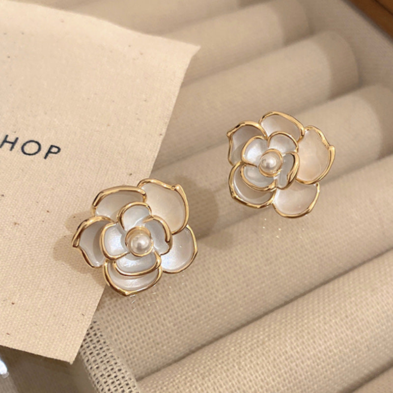 1 Pair Modern Style Simple Style Heart Shape Flower Bow Knot Inlay Alloy Rhinestones Drop Earrings Ear Studs