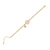 Stainless Steel 18K Gold Plated Retro Commute Plating Inlay Flower Butterfly Turquoise Bracelets