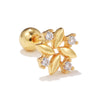 Fashion Star Brass Inlay Zircon Ear Studs 1 Piece