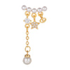 Fashion Star Brass Inlay Zircon Ear Studs 1 Piece