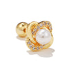 Fashion Star Brass Inlay Zircon Ear Studs 1 Piece