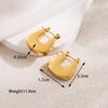 1 Pair Ig Style Basic Cool Style Solid Color Plating Stainless Steel 18k Gold Plated Earrings Ear Studs