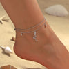 Casual Beach Geometric Snake Copper Layered Inlay Zircon 18K Gold Plated Women's Anklet