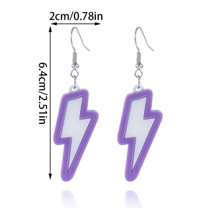 1 Pair Simple Style Lightning Arylic Drop Earrings