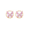 1 Pair IG Style Sweet Round Butterfly Enamel Inlay Zinc Alloy Artificial Pearls Ear Studs