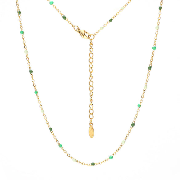 Simple Style Printing Stainless Steel Alloy Plating Gold Plated Necklace