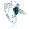 Novelty Bird White Gold Plated Rhinestones Alloy Wholesale Open Rings