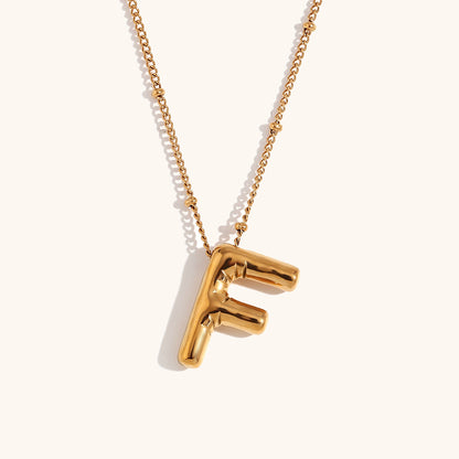 304 Stainless Steel 18K Gold Plated Casual Classic Style Plating Letter Pendant Necklace