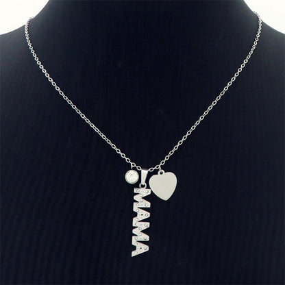 Titanium Steel Simple Style Letter Plating Necklace