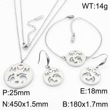 Titanium Steel Simple Style Letter Plating Necklace