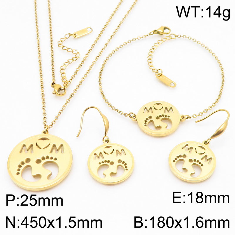 Titanium Steel Simple Style Letter Plating Necklace