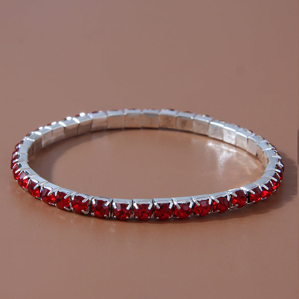 Simple Style Solid Color Iron alloy Inlay Rhinestones Women's Bracelets