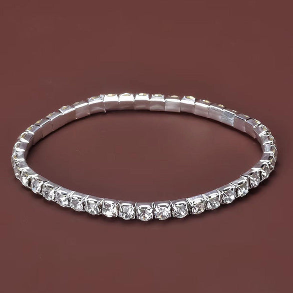 Simple Style Solid Color Iron alloy Inlay Rhinestones Women's Bracelets
