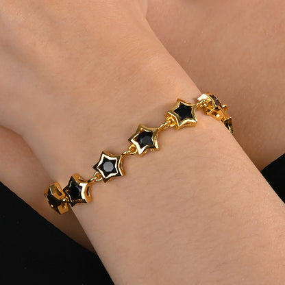 Copper Lady Modern Style Commute Inlay Star Glass Zircon Bracelets