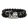 Fashion Lion Head Elephant Beaded Bracelet Set