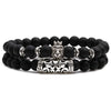 Fashion Lion Head Elephant Beaded Bracelet Set