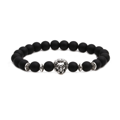 Fashion Lion Head Elephant Beaded Bracelet Set