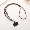 Simple Style Solid Color Pu Leather Knitting Chain Mobile Phone Chain