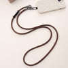 Simple Style Solid Color Pu Leather Knitting Chain Mobile Phone Chain