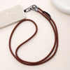 Simple Style Solid Color Pu Leather Knitting Chain Mobile Phone Chain