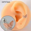 Simple Style Butterfly Stainless Steel Ear Studs Stainless Steel Earrings 1 Piece