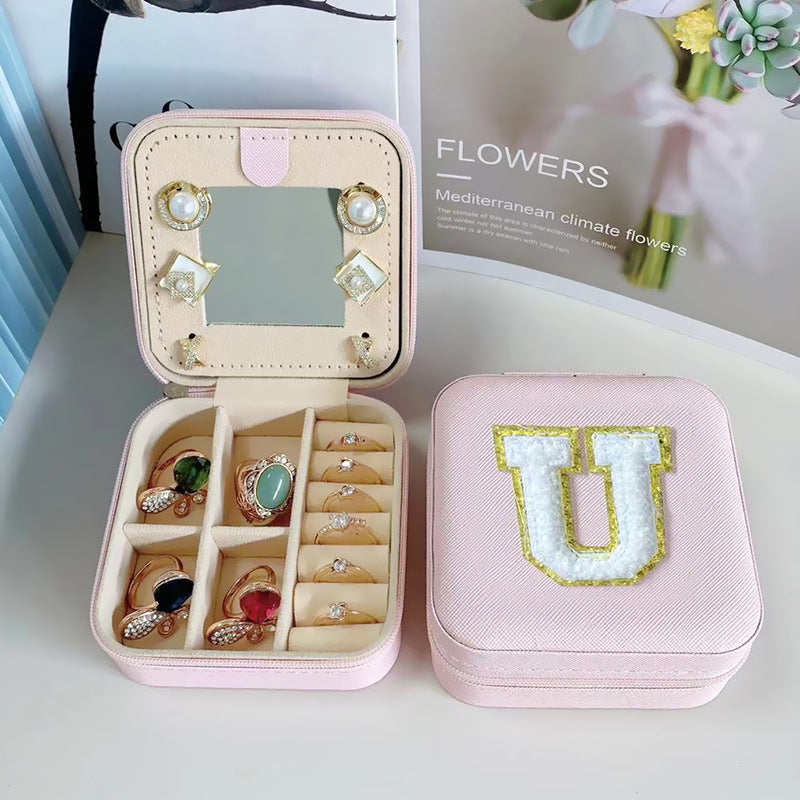 Simple Style Letter Pu Leather Flannel Wholesale Jewelry Boxes