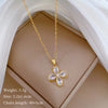 Copper Simple Style Classic Style Inlay Flower Zircon Earrings Necklace