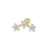 Fashion Geometric Star Sterling Silver Plating Rhinestones Ear Studs 1 Piece