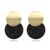 1 Pair Retro Solid Color Stoving Varnish Metal Ear Studs