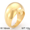 Basic Modern Style Classic Style Geometric Solid Color 304 Stainless Steel 18K Gold Plated Rings In Bulk