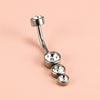 1 Piece Belly Rings Simple Style Classic Style Solid Color 302 Stainless Steel 316 Stainless Steel  Polishing Rhinestone Inlay Diamond Belly Rings