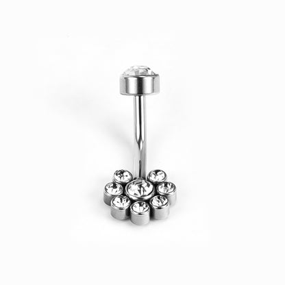 1 Piece Belly Rings Simple Style Classic Style Solid Color 302 Stainless Steel 316 Stainless Steel  Polishing Rhinestone Inlay Diamond Belly Rings