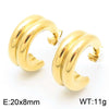 1 Pair Simple Style Solid Color 304 Stainless Steel 18K Gold Plated Ear Studs