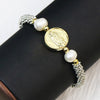 Wholesale Elegant Vintage Style Luxurious Round Copper Pearl Plating Bracelets