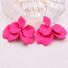 1 Pair Casual Vacation Petal Spray Paint Tassel Pleated Arylic Drop Earrings