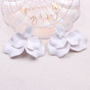 1 Pair Casual Vacation Petal Spray Paint Tassel Pleated Arylic Drop Earrings