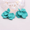 1 Pair Casual Vacation Petal Spray Paint Tassel Pleated Arylic Drop Earrings