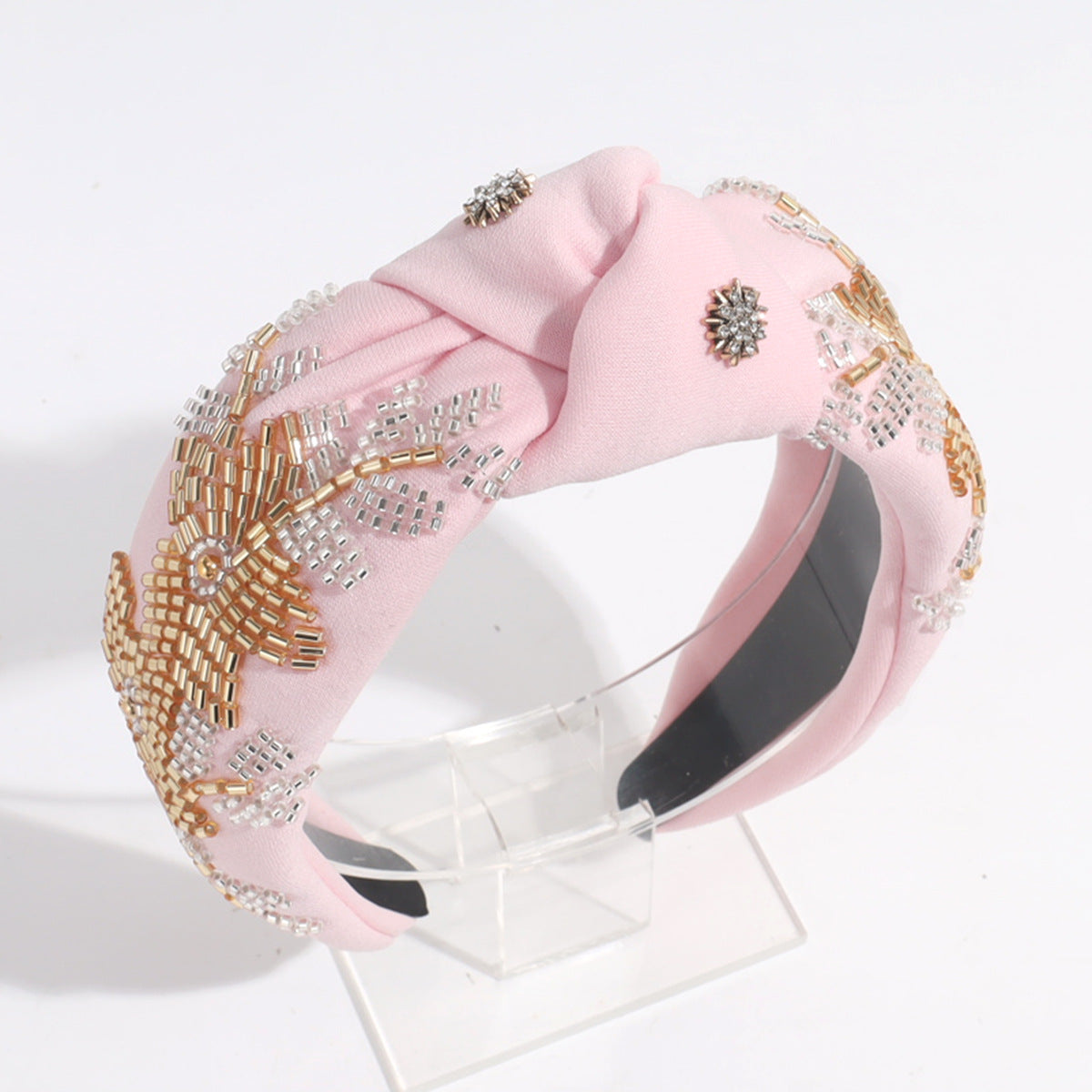 Women'S Simple Style Classic Style Color Block Cloth Inlay Rhinestones Hair Band