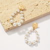 1 Pair Luxurious Queen British Style Water Droplets Pearl Plastic Drop Earrings