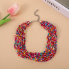 Casual Bohemian Round Seed Bead Beaded Layered Women's Necklace