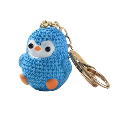 Cute Penguin Resin Women'S Bag Pendant Keychain