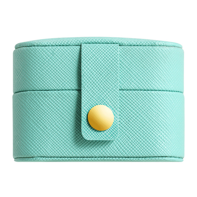 Cute Pastoral Solid Color Pu Leather Jewelry Boxes