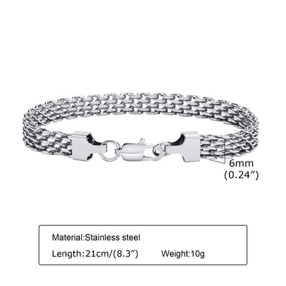 Simple Style Commute Mesh 201 Stainless Steel Plating Braid 18K Gold Plated Men'S Bracelets