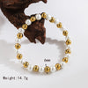 Basic Commute Solid Color 304 Stainless Steel Artificial Pearl 18K Gold Plated Artificial Pearls Bracelets In Bulk