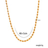 304 Stainless Steel 14K Gold Plated Casual Simple Style Solid Color Necklace