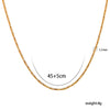 304 Stainless Steel 14K Gold Plated Casual Simple Style Solid Color Necklace