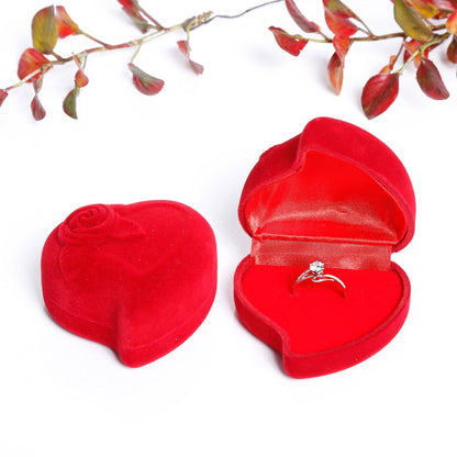 Wholesale Geometric Heart Shaped Flower Jewelry Packaging Velvet Box